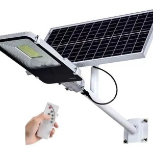3 Foco Luminaria Solar Con Panel Solar Gama Alta 300w